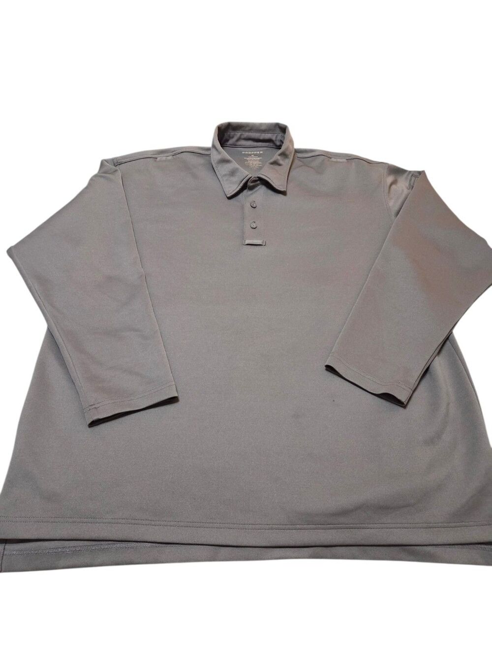 Propper Men’s XL Tactical Polo Shirt Gray Uniform Long Sleeve Duty Gear A381